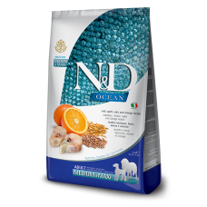 Farmina (Фарміна) N&D Ocean Cod, Spelt, Oats & Orange Adult Medium & Maxi низкозерновой сухой корм для собак средних и больших пород с треской и апельсином