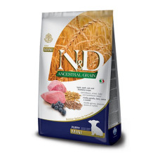 Farmina (Фармина) N&D LOW GRAIN DOG LAMB & BLUEBERRY PUPPY MINI Низкозерновой сухой корм для щенков мелких пород (ягненок / черника)