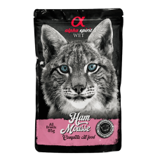 ALPHA SPIRIT POUCH HAM MOUSSE влажный корм для кошек со свининой 85г