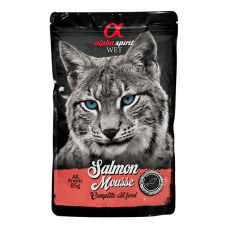 ALPHA SPIRIT POUCH SALMON MOUSSE влажный корм для кошек с лососем 85г