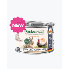 Консервований корм для кішок  Baskerville KF FOS KITTEN & MOTHER Pute und Kaninchen Індичка та кролик