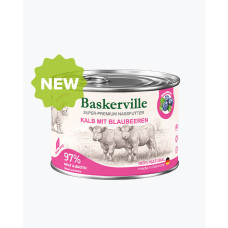 Консервований корм для кошенят Baskerville KF Super Premium Kalb Mit Blaubeeren. Телятина з чорницею 