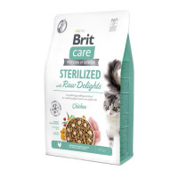 Корм сухой Brit Care Cat Raw Delights Sterilized д/стерилизованных кошек курица
