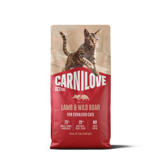 Корм сухой Carnilove Active Lamb & Wild Boar Sterilised для стерилизованных кошек ягненок и дикий кабан