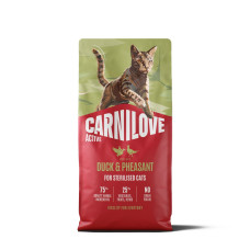Корм сухой Carnilove Active Duck & Pheasant Sterilised для стерилизованных кошек утка и фазана