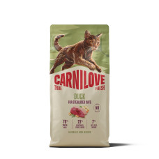 Корм сухой Carnilove True Fresh Duck Sterilised для стерилизованных кошек утка