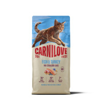 Корм сухий Carnilove True Fresh Fish & Turkey Sterilised для стерилізованих котів риба та індичка