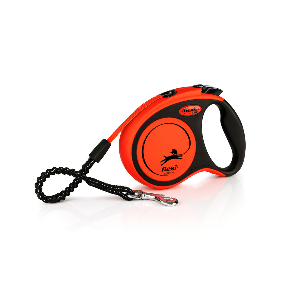 Поводок-рулетка Flexi для собак Xtreme лента оранжевая размер S 5 м / 20 кг