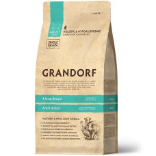 Grandorf FOUR MEAT Ault Indoor Сухой корм для кошек 4 вида мяса
