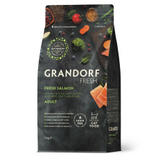 Grandorf FRESH SALMON & SWEET POTATO ADULT CAT Сухой беззерновой корм для взрослых кошек с лососем и бататом