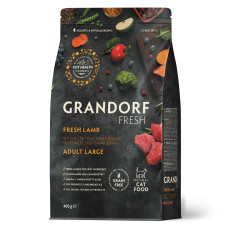 Grandorf FRESH LAMB & SWEET POTATO ADULT LARGE CAT Сухой беззерновой корм для кошек больших пород с ягненком и бататом
