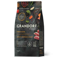Grandorf FRESH DUCK & SWEET POTATO ADULT DOG MEDIUM & MAXI Сухой беззерновой корм для взрослых собак средних и больших пород с уткой и бататом