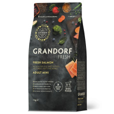 Grandorf FRESH SALMON & SWEET POTATO ADULT DOG MINI Сухой беззерновой корм для взрослых собак малых пород с лососем и бататом