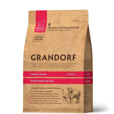 Grandorf LAMB & TURKEY ADULT Сухой корм для взрослых собак средних и крупных пород ягненка с индейкой
