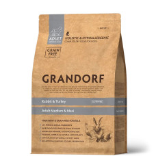 Grandorf RABBIT & TURKEY ADULT Сухой беззерновой корм для взрослых собак средних и крупных пород кролик с индейкой