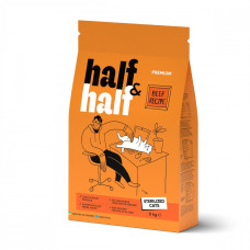 Сухой корм Half&Half для стерилизованных кошек, с говядиной