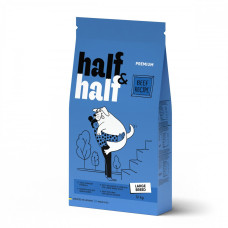 Сухой корм Half&Half для взрослых собак больших пород, с говядиной