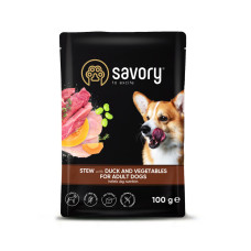 Корм влажный Savory Stew with Duck and Vegetables мясное рагу с уткой и овощами для взрослых собак 100 г