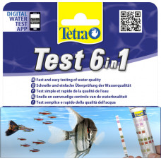 Тест для воды в аквариуме Tetra Test 6in1 (полоски)