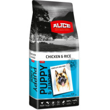 Сухой корм Alice Puppy & Junior Chicken and Rice с курицей, рисом и овощами 17 кг