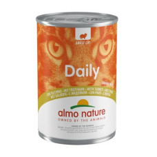 Almo Nature Daily Cat полнорационный консервированный корм для кошек с индейкой 400 гр