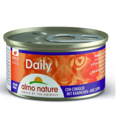 Almo Nature Daily Cat полнорационный консервированный корм для кошек Мус с кроликом 85 гр