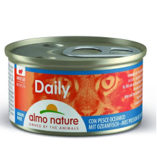 Almo Nature Daily Cat полнорационный консервированный корм для кошек Мусс из океанской рыбы 85 гр
