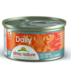Almo Nature Daily Cat полнорационный консервированный корм для кошек Мус с осетром 85 гр