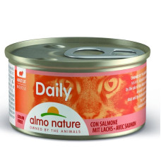 Almo Nature Daily Cat полнорационный консервированный корм для кошек Мус с лососем 85 гр