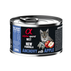 Alpha Spirit ANCHOVY WITH RED APPLE полнорационный влажный корм с анчоусами и яблоками для взрослых кошек