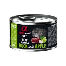 Alpha Spirit Duck with Green Apple полнорационный влажный корм с уткой и зелеными яблоками для взрослых кошек