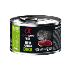 Alpha Spirit Duck Sterilized Cat полнорационный влажный корм корм с уткой для стерилизованных кошек