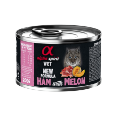 Alpha Spirit Ham With Melon полнорационный влажный корм со свининой и дыней для взрослых кошек