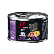 Alpha Spirit Lamb with Pear for Adult Cats полнорационный влажный корм с ягнятиной и грушами для взрослых кошек