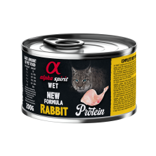 Alpha Spirit Rabbit for Adult Cats полнорационный влажный корм с  кроликом для взрослых кошек