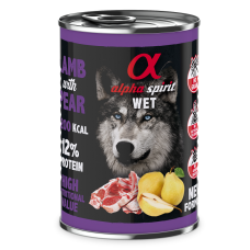 Alpha Spirit Lamb With Pear полнорационный влажный корм с ягнятиной и грушами для взрослых собак