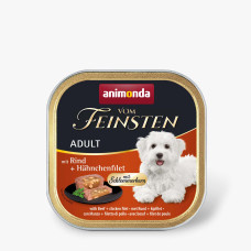 Влажный корм Animonda Vom Feinsten Adult with Beef + chicken filet с говядиной и куриным филе для собак, 150 г