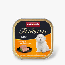 Влажный корм Animonda Vom Feinsten Junior with Poultry + Turkey hearts с птицей и индюшачьими сердцами для щенков, 150 г