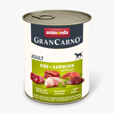 Влажный корм Animonda Gran Carno Adult Beef + Rabbit with Herbs с говядиной, кроликом и травами для собак