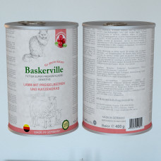 Консервы для кошек Baskerville KF Sensitive Lamm Mit Preiselbeeren ягненок с клюквой и кошачьей мятой