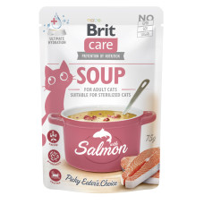Корм влажный "Суп для кошек Brit Care Soup with Salmon с лососем", 75 г