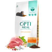Optimeal Puppies корм для щенков крупных пород с индейкой