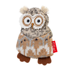 Игрушка для собак Сова с пищалкой GiGwi Plush, текстиль, 10 см