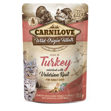 Корм влажный для кошек Carnilove cat с индейкой и валерианой, 85 г