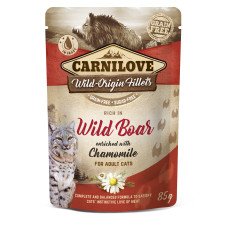 Корм влажный для кошек Carnilove cat с кабаном и ромашкой, 85 г