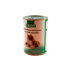 Criss консервы для кошек сочные кусочки кролика 400г