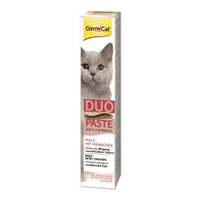 Паста для кошек с чувствительным пищеварением GimCat DUO PASTE Anti-hairboll malt with chicken мальт и курица, 50 г