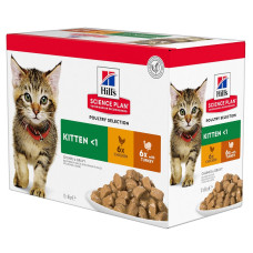 Hill's Science Plan Kitten Влажный корм для котят и кошек в период беременности и лактации, с курицей и индейкой, пауч, 85г (6+6 шт)