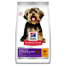 Hill’s Science Plan Adult Sensitive Stomach&Skin Small&MIni Сухой корм при чувствительном желудке и коже для взрослых маленьких и миниатюрных собак, с курицей