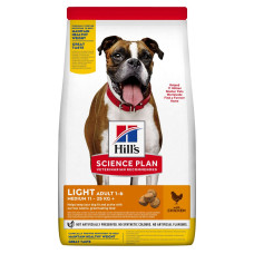 Hill’s Science Plan Adult Light Medium Breed Сухой корм для подверженных лишнему весу взрослых собак средних пород, с курицей